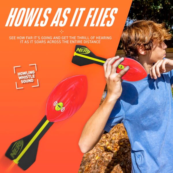 Nerf Vortex Aero Howler Foam Ball, Classic Long-Distance Football, Flight-Optimizing Tail, Whistling Sound, Indoor & Outdoor Fun, Christmas Stocking Stuffers for Kids - Image 3